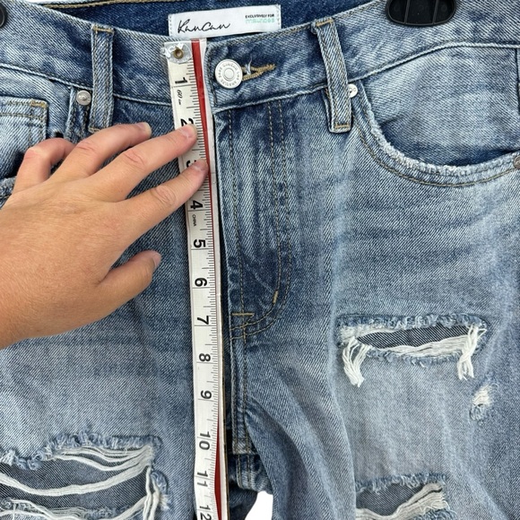 KanCan Ripped High Rise Wide Leg Cropped Jean women’s size 27 - Picture 11 of 11